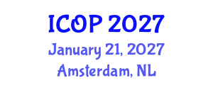 International Conference on Optics and Photonics (ICOP) January 21, 2027 - Amsterdam, Netherlands