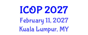 International Conference on Optics and Photonics (ICOP) February 11, 2027 - Kuala Lumpur, Malaysia