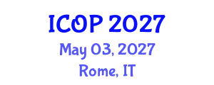 International Conference on Optics and Photonics (ICOP) May 03, 2027 - Rome, Italy