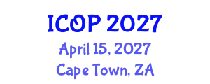 International Conference on Optics and Photonics (ICOP) April 15, 2027 - Cape Town, South Africa