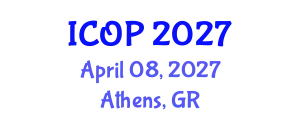International Conference on Optics and Photonics (ICOP) April 08, 2027 - Athens, Greece