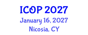 International Conference on Optics and Photonics (ICOP) January 16, 2027 - Nicosia, Cyprus