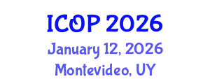 International Conference on Optics and Photonics (ICOP) January 12, 2026 - Montevideo, Uruguay
