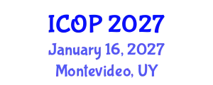 International Conference on Optics and Photonics (ICOP) January 16, 2027 - Montevideo, Uruguay
