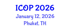 International Conference on Optics and Photonics (ICOP) January 12, 2026 - Phuket, Thailand