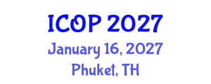International Conference on Optics and Photonics (ICOP) January 16, 2027 - Phuket, Thailand