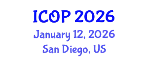 International Conference on Optics and Photonics (ICOP) January 12, 2026 - San Diego, United States