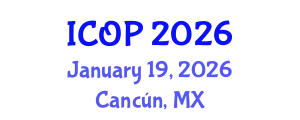 International Conference on Optics and Photonics (ICOP) January 19, 2026 - Cancún, Mexico