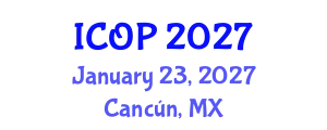 International Conference on Optics and Photonics (ICOP) January 23, 2027 - Cancún, Mexico