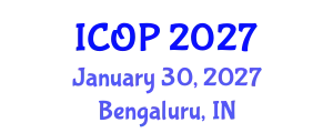 International Conference on Optics and Photonics (ICOP) January 30, 2027 - Bengaluru, India