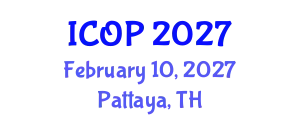 International Conference on Optics and Photonics (ICOP) February 10, 2027 - Pattaya, Thailand