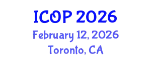 International Conference on Optics and Photonics (ICOP) February 12, 2026 - Toronto, Canada