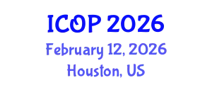 International Conference on Optics and Photonics (ICOP) February 12, 2026 - Houston, United States