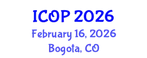 International Conference on Optics and Photonics (ICOP) February 16, 2026 - Bogota, Colombia