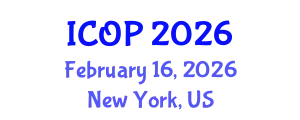 International Conference on Optics and Photonics (ICOP) February 16, 2026 - New York, United States