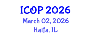 International Conference on Optics and Photonics (ICOP) March 02, 2026 - Haifa, Israel