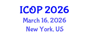 International Conference on Optics and Photonics (ICOP) March 16, 2026 - New York, United States