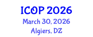 International Conference on Optics and Photonics (ICOP) March 30, 2026 - Algiers, Algeria