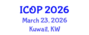 International Conference on Optics and Photonics (ICOP) March 23, 2026 - Kuwait, Kuwait