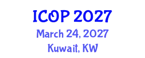 International Conference on Optics and Photonics (ICOP) March 24, 2027 - Kuwait, Kuwait