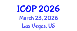 International Conference on Optics and Photonics (ICOP) March 23, 2026 - Las Vegas, United States