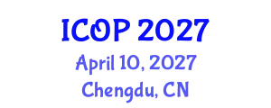 International Conference on Optics and Photonics (ICOP) April 10, 2027 - Chengdu, China