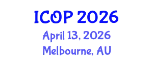 International Conference on Optics and Photonics (ICOP) April 13, 2026 - Melbourne, Australia