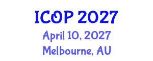 International Conference on Optics and Photonics (ICOP) April 10, 2027 - Melbourne, Australia