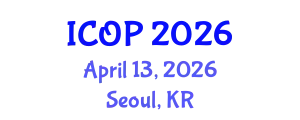 International Conference on Optics and Photonics (ICOP) April 13, 2026 - Seoul, Republic of Korea