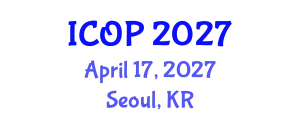 International Conference on Optics and Photonics (ICOP) April 17, 2027 - Seoul, Republic of Korea