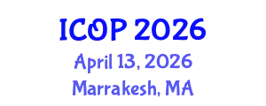 International Conference on Optics and Photonics (ICOP) April 13, 2026 - Marrakesh, Morocco