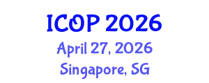 International Conference on Optics and Photonics (ICOP) April 27, 2026 - Singapore, Singapore