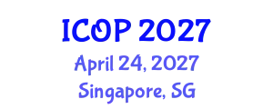 International Conference on Optics and Photonics (ICOP) April 24, 2027 - Singapore, Singapore