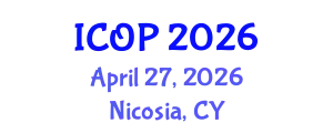 International Conference on Optics and Photonics (ICOP) April 27, 2026 - Nicosia, Cyprus
