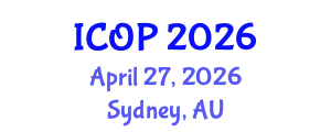 International Conference on Optics and Photonics (ICOP) April 27, 2026 - Sydney, Australia