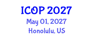 International Conference on Optics and Photonics (ICOP) May 01, 2027 - Honolulu, United States