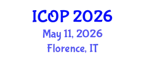 International Conference on Optics and Photonics (ICOP) May 11, 2026 - Florence, Italy
