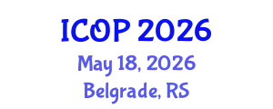 International Conference on Optics and Photonics (ICOP) May 18, 2026 - Belgrade, Serbia