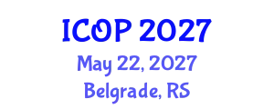 International Conference on Optics and Photonics (ICOP) May 22, 2027 - Belgrade, Serbia