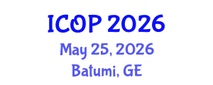 International Conference on Optics and Photonics (ICOP) May 25, 2026 - Batumi, Georgia