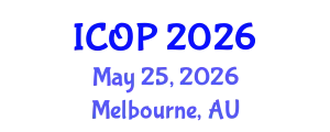International Conference on Optics and Photonics (ICOP) May 25, 2026 - Melbourne, Australia