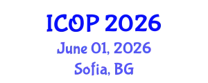 International Conference on Optics and Photonics (ICOP) June 01, 2026 - Sofia, Bulgaria