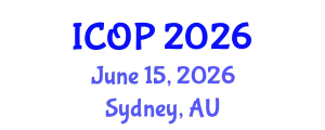 International Conference on Optics and Photonics (ICOP) June 15, 2026 - Sydney, Australia