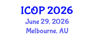 International Conference on Optics and Photonics (ICOP) June 29, 2026 - Melbourne, Australia