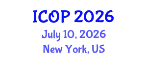 International Conference on Optics and Photonics (ICOP) July 10, 2026 - New York, United States