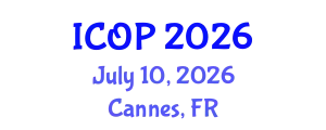 International Conference on Optics and Photonics (ICOP) July 10, 2026 - Cannes, France