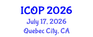 International Conference on Optics and Photonics (ICOP) July 17, 2026 - Quebec City, Canada