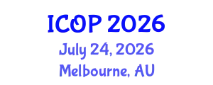 International Conference on Optics and Photonics (ICOP) July 24, 2026 - Melbourne, Australia