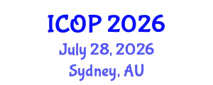 International Conference on Optics and Photonics (ICOP) July 28, 2026 - Sydney, Australia