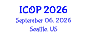 International Conference on Optics and Photonics (ICOP) September 06, 2026 - Seattle, United States